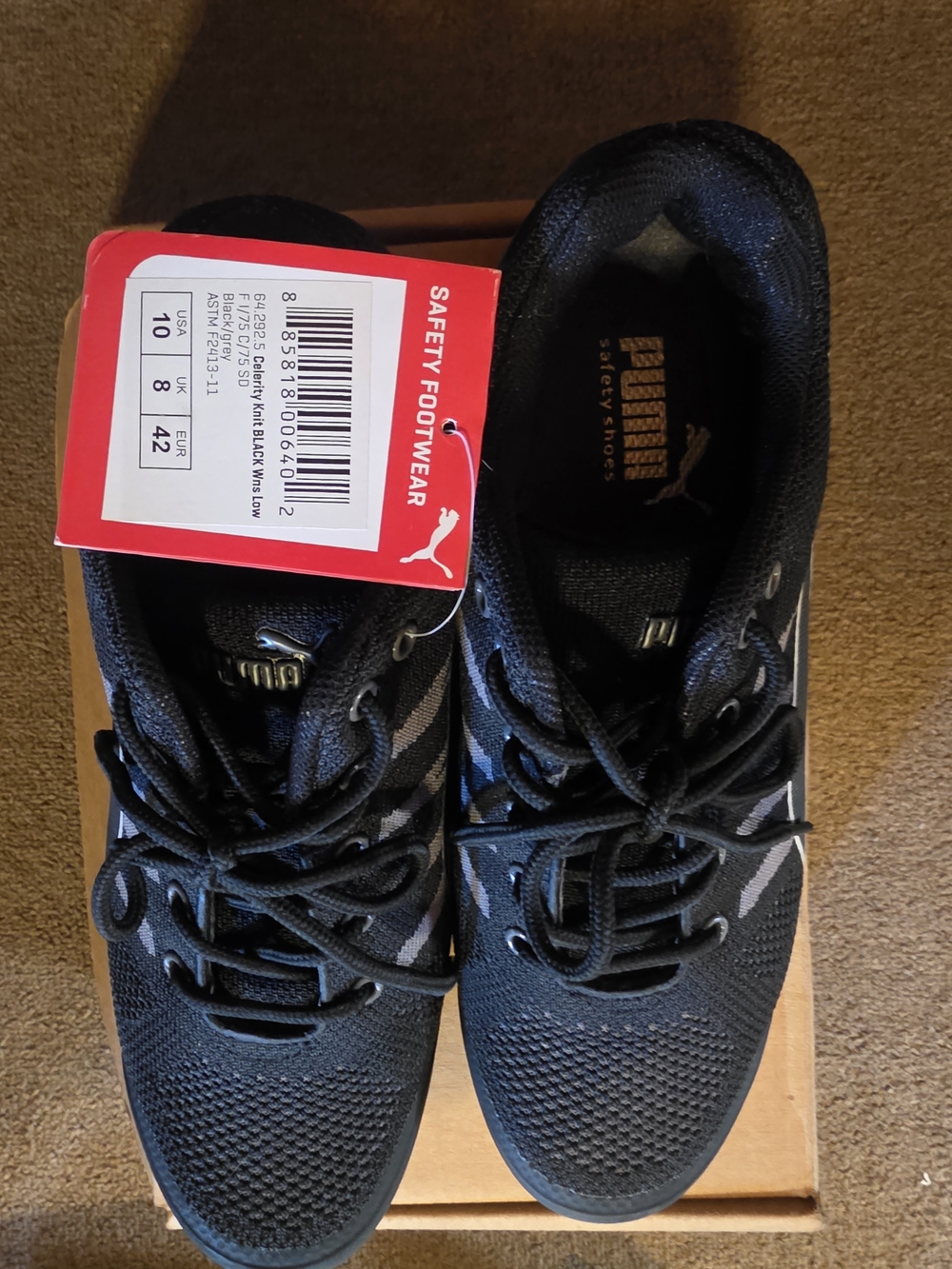 Puma Men’s Black Athletic Safety Sneakers